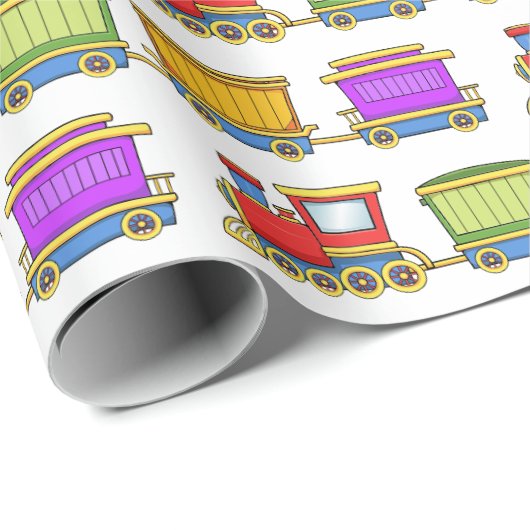 Cute Train Cadeaupapier (Rol Hoek)