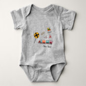 Cute Train Little Boy Voornaam Choo Choo Romper (Voorkant)