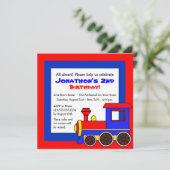 Cute Train Theme Kinderen van Birthday Kaart (Staand voorkant)