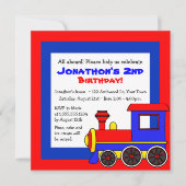 Cute Train Theme Kinderen van Birthday Kaart (Voorkant)