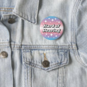 Cute Transgender Flag Gradient Hard of Hearing Ronde Button 5,7 Cm (In situ)