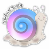 Cute Transgender Pride Snail Sticker (Voorkant)