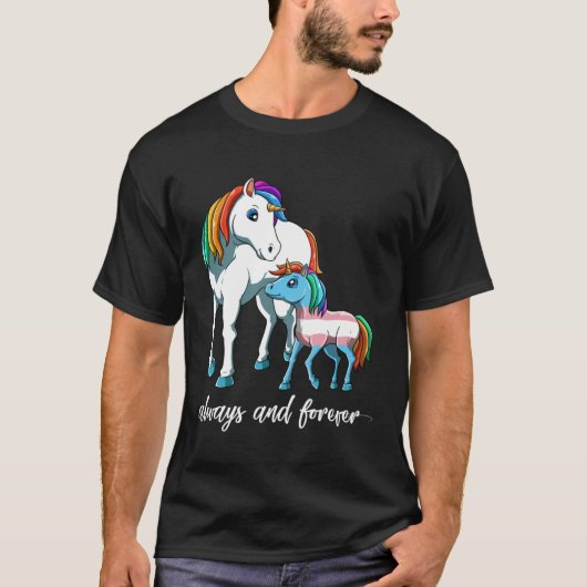 Cute Transgender Unicorn Mama T-shirt (Voorkant)