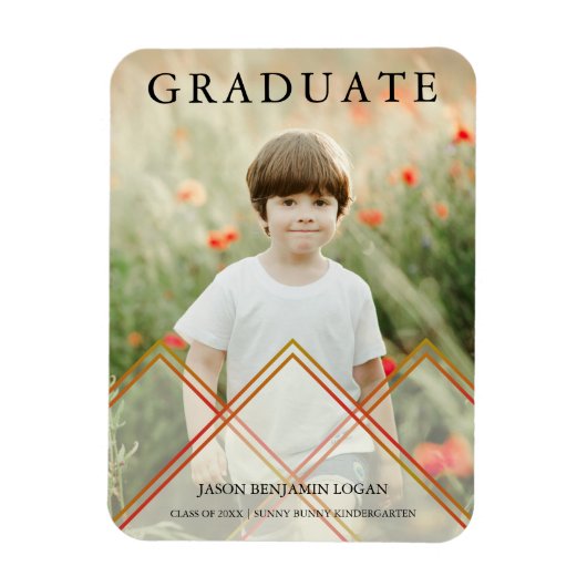 Cute Transparency Effect Pre-K Afstuderen Photo Magneet (Verticaal)