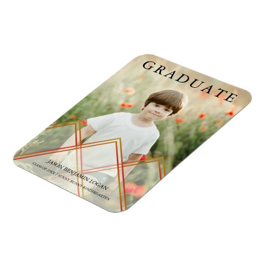 Cute Transparency Effect Pre-K Afstuderen Photo Magneet (Linkerzijde)