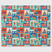 Cute transport Pattern Cadeaupapier (Vlak)