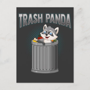 Cute Trash Panda Cute Raccoon Dierenvriend Briefkaart