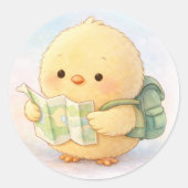 Cute Travel Alma Chick Sticker (Voorkant)