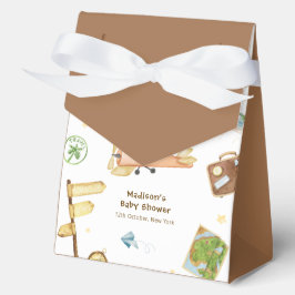 Cute Travel Around The World Airplane Baby Shower  Bedankdoosjes