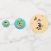 Cute Treasure Map Boy Pirate Birthday Party Confetti (Voorkanten)