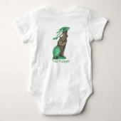 Cute Tree Beer met Leggings Green Bodysuit (Achterkant)