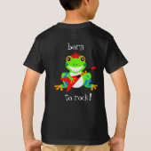 Cute Tree Frogs Rockin' Red Guiters T-shirt (Achterkant)