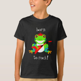 Cute Tree Frogs Rockin' Red Guiters T-shirt