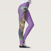 Cute Tree Hugger Beer Outdoor Scene Ontworpen Leggings (Rechts)