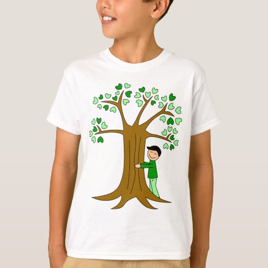 Cute Tree Hugger Design T-shirt (Voorkant)