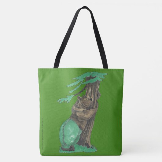 Cute Tree Hugging Beer die Fancy Leggings draagt Tote Bag (Voorkant)