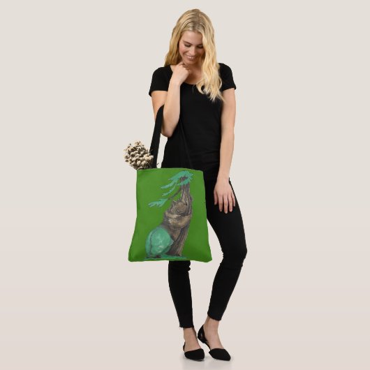 Cute Tree Hugging Beer die Fancy Leggings draagt Tote Bag (Op model)