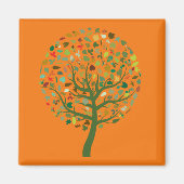 Cute tree illustration environment magneet (Voorkant)