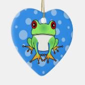 Cute Tree Kikker Cartoon Keramisch Ornament (Rechts)
