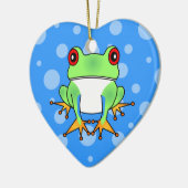 Cute Tree Kikker Cartoon Keramisch Ornament (Links)