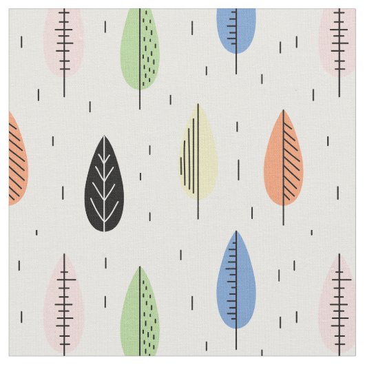 Cute Tree Leaf Pattern Stof (Close Up)