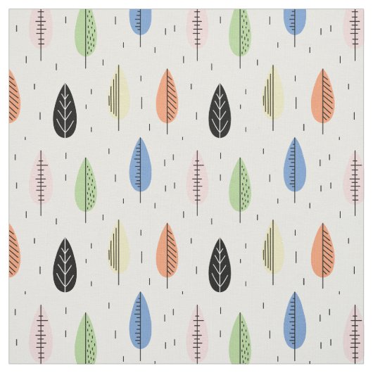 Cute Tree Leaf Pattern Stof (Swatch)