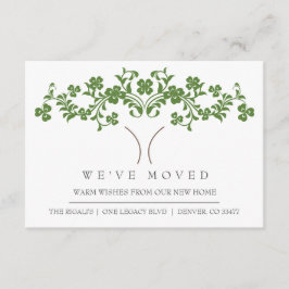 Cute Tree New Home Moving Announge Informatiekaartje
