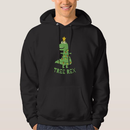 Cute Tree Rex Dinosaur Christmas Sweater  Holiday  (Voorkant)