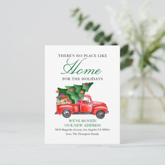 Cute Tree Truck We hebben de vakantiebeweging verp Aankondigingskaart (Staand voorkant)