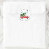 Cute Tree Truck We hebben de vakantiebeweging verp Ronde Sticker (Tas)