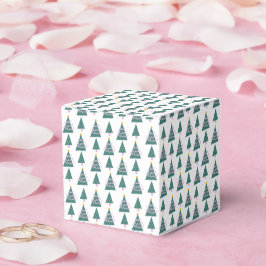 Cute Trees Doodles Pink Green Bedankdoosjes