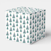 Cute Trees Doodles Pink Green Bedankdoosjes (Achterkant)