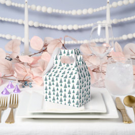 Cute Trees Doodles Pink Green Bedankdoosjes