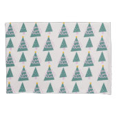 Cute Trees Doodles Pink Green Kussensloop (Voorkant)