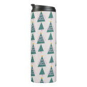 Cute Trees Doodles Pink Green Thermosbeker (Geroteerd rechts)