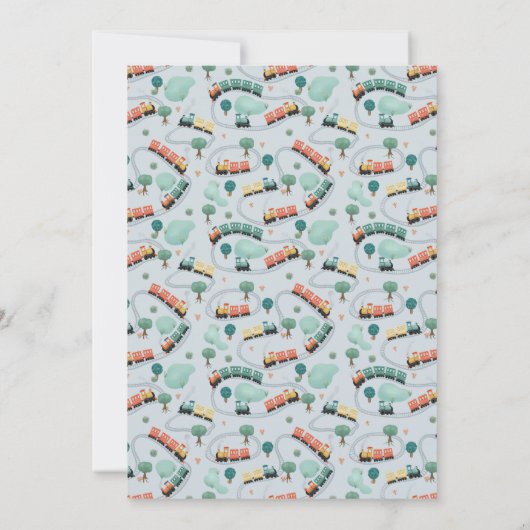 Cute Treinreis Bedankt Jongens (Achterkant)