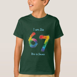 Cute Trending 67 rainbow black personalize T-shirt