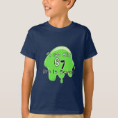Cute Trending Slime 6 7 Green Personalize Kids T-shirt (Voorkant)