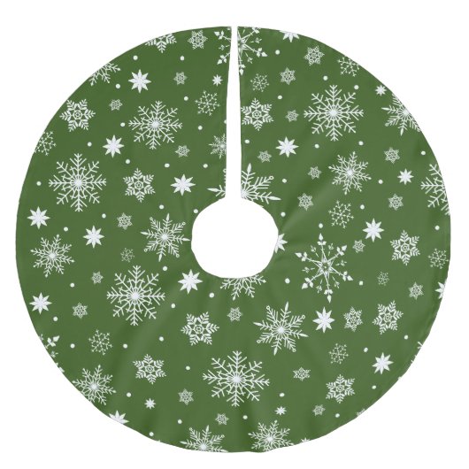 Cute Trending Snowflakes patroon Kerstboom Rok (Voorkant)