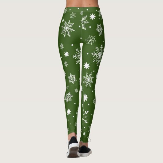 Cute Trending Snowflakes patroon Leggings (Achterkant)