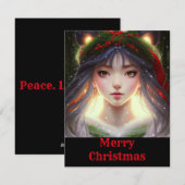 Cute Trendy Anime Manga-kerstkaart Feestdagenkaart (Voorkant / Achterkant)