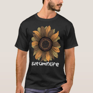 Cute Trendy Beauful Autumn Herfst Season Sunflower T-shirt