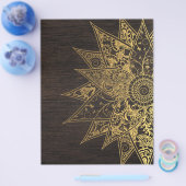 Cute trendy bloem henna hand getekend ontwerp flyer (Enkel)