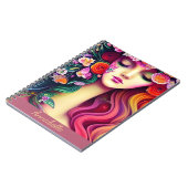 Cute Trendy Boho Gypsy Floral Angel Art Notitieboek (Linkerzijde)