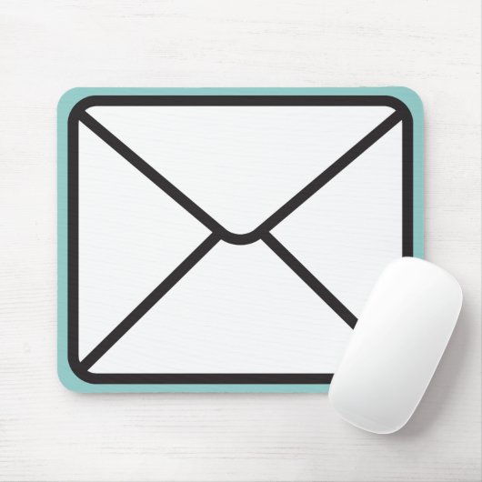 Cute Trendy Envelope Graphic & Custom Background Muismat (Met muis)