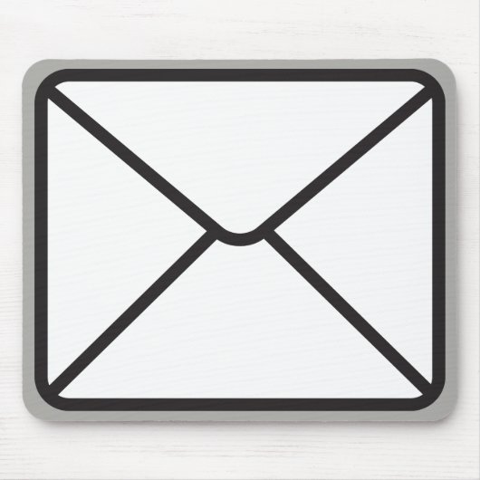 Cute Trendy Envelope Graphic & Grey Muismat (Voorkant)