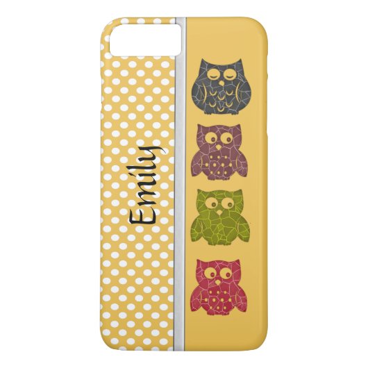 Cute Trendy fancy meisje abstracte uil gepersonali Case-Mate iPhone Case (Achterkant)