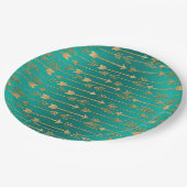 Cute trendy faux goudglitter tribale pijlen papieren bordje (Gekanteld)