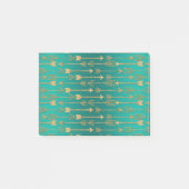 Cute trendy faux goudglitter tribale pijlen post-it® notes (Voorkant)