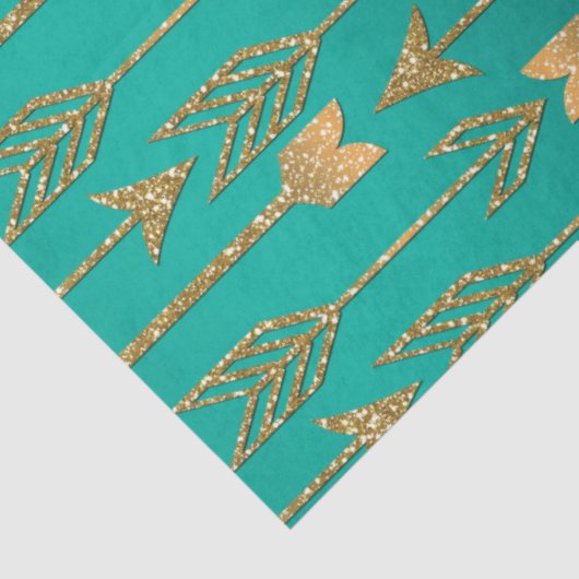 Cute trendy faux goudglitter tribale pijlen tissuepapier (Detail)